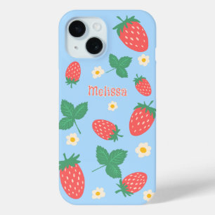 Coque Case-Mate iPhone Fleur de fraise mini personnalisée