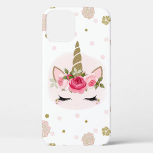 Case-Mate iPhone Case Fleur de Licorne Rose et Or Fleurit Tendance Migno