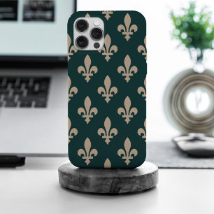 Coque Case-Mate iPhone Fleur de Lis Motif, Royal French Creative on Green