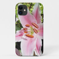 Fleur de lis rose et blanc