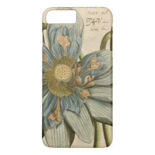 Coque Case-Mate Pour iPhone Fleur de Lotus Bleu sur Arrière - plan Tan avec éc
