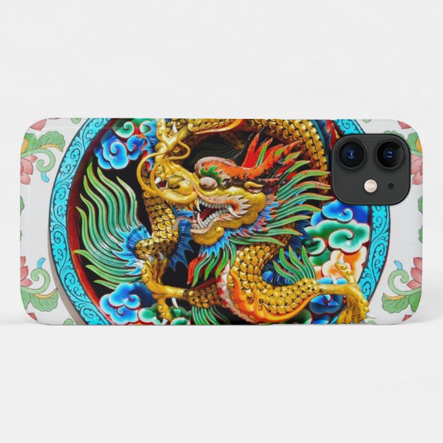 Coques Case-Mate iPhone fleur de lotus de la peinture de dragon Cool chino (Dos (Horizontal))