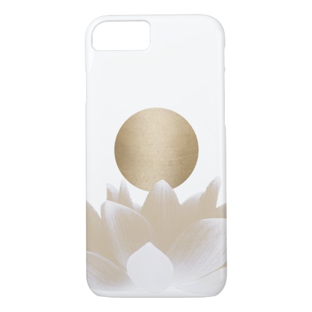 Coques Case-Mate iPhone Fleur de lotus doré et élegant de soleil (Dos)