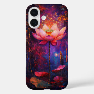 Coque Pour iPhone 16 Fleur de lotus et angélique