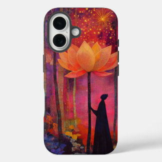Coque Pour iPhone 16 Fleur de lotus et angélique