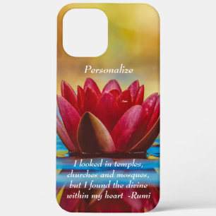Case-Mate iPhone Case Fleur de lotus rouge sur citation spirituelle d'ea
