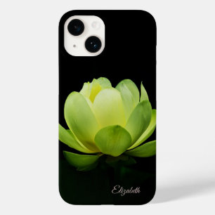 Coque Case-Mate iPhone Fleur de lotus verte noire