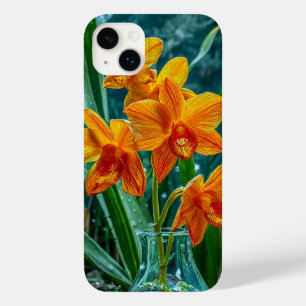 Coque Case-Mate iPhone Fleur de luxe orchidée jaune élégant