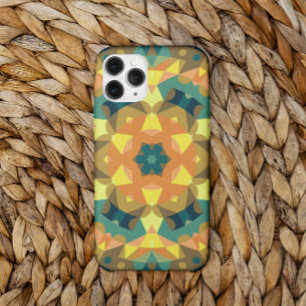 Case-Mate iPhone Case Fleur de Mandala rétro orange jaune et vert