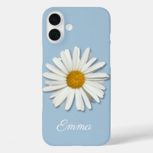 Coque Pour iPhone 16 Plus Fleur de marais tendance - Bleu de mode floral