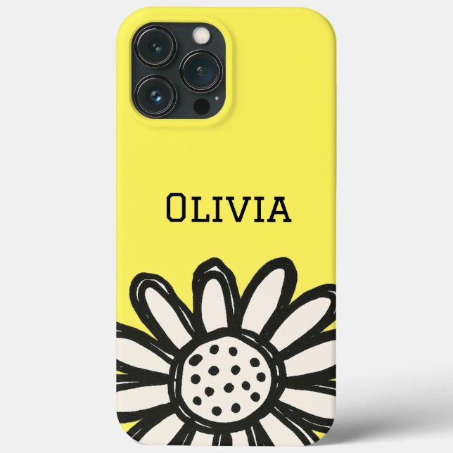 Coques Case-Mate iPhone Fleur de marguerite élégante moderne et mignonne p (Verso)
