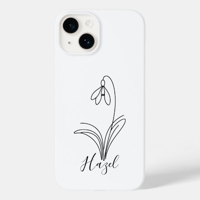 Coques Case-Mate iPhone Fleur de naissance personnalisée en janvier (Verso)