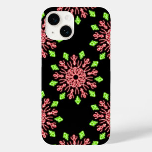 Coque Case-Mate iPhone Fleur de néon rouge et vert