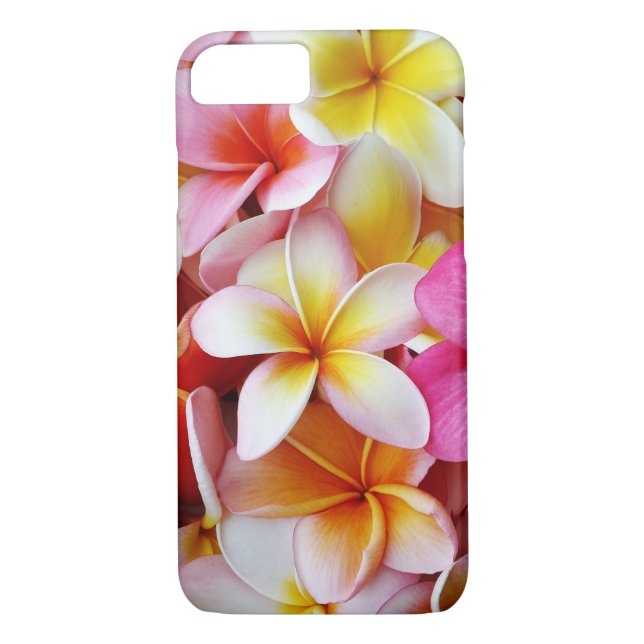 Coques Case-Mate iPhone Fleur de Plumeria mixte jaune rose (Dos)
