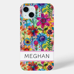 Coque Case-Mate iPhone Fleur de pouvoir rétro groove personnalisée