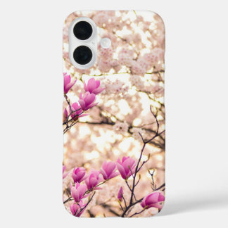 Coque Pour iPhone 16 Fleur de printemps rose pourpre en floraison