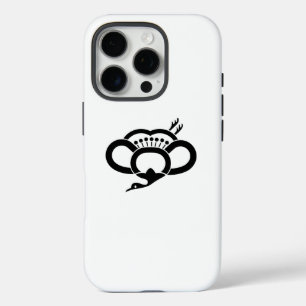 Coque iPhone 16 Pro Fleur de prune en forme de grue ombragée