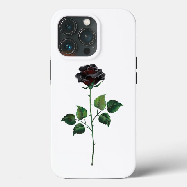 Coques Case-Mate iPhone Fleur de rose noire (Verso)
