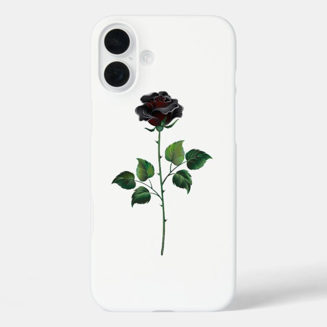 Coques Case-Mate iPhone Fleur de rose noire (Verso)