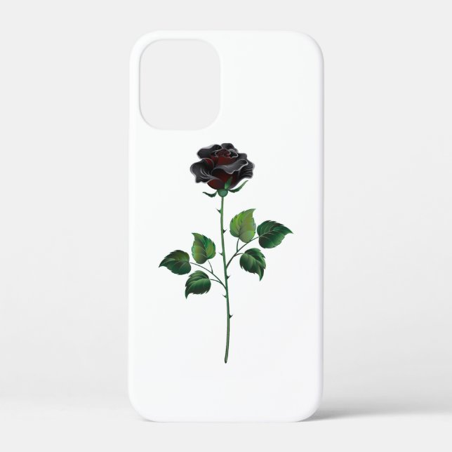 Coques Case-Mate iPhone Fleur de rose noire (Verso)