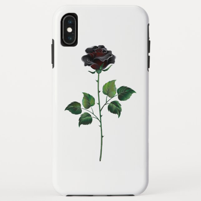 Coques Case-Mate iPhone Fleur de rose noire (Dos)