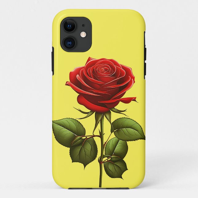 COQUES Case-Mate iPhone FLEUR DE ROSE ROUGE ÉLÉGANTE TENDANCE  (Dos)