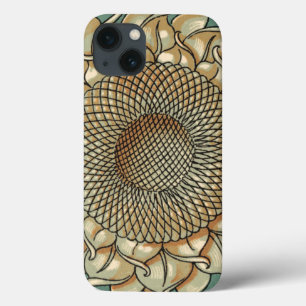 Etui iPhone Case-Mate Fleur de tournesol sur l'arrière - plan bleu-vert