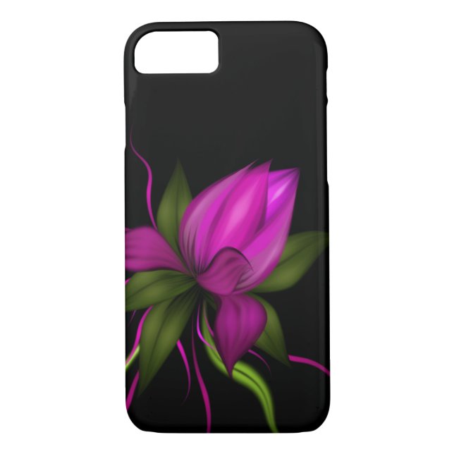Coques Case-Mate iPhone Fleur de vecteur sur le noir (Dos)