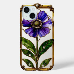 Coque Case-Mate iPhone Fleur de verre teinté Art nouveau élégant