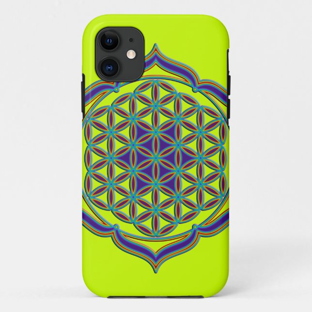 Coques Case-Mate iPhone Fleur de Vie / Blume des Lebens - Contour Lotus (Dos)