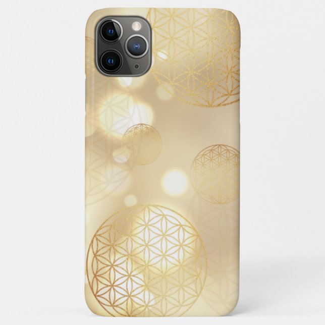Coques Case-Mate iPhone Fleur de vie éclat doré (Dos)