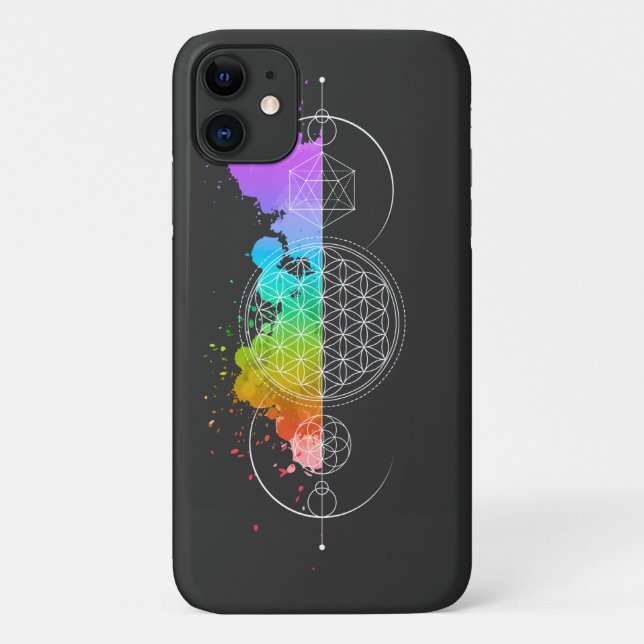 Coques Case-Mate iPhone Fleur de vie - Géométrie sacrée - Lune - IPhone (Dos)
