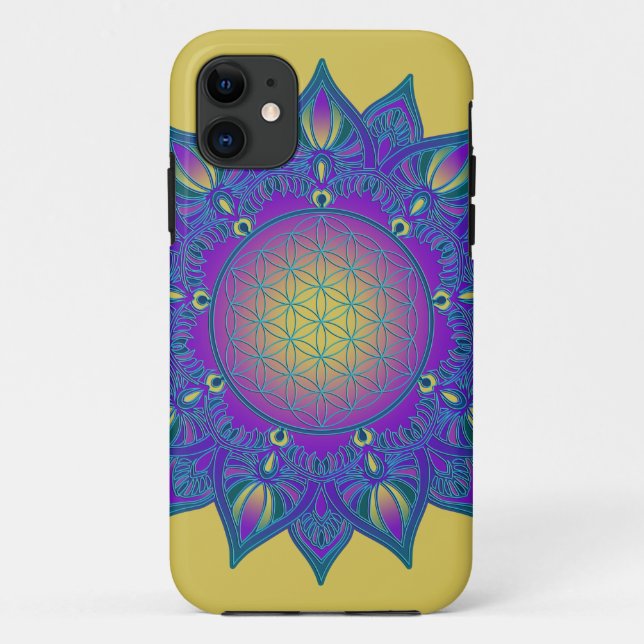 Coques Case-Mate iPhone Fleur De Vie - Mandala Indien 3 (Dos)