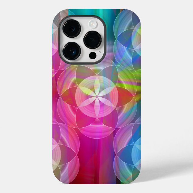 Coques Case-Mate iPhone Fleur de vie, Motifs géométriques (Verso)