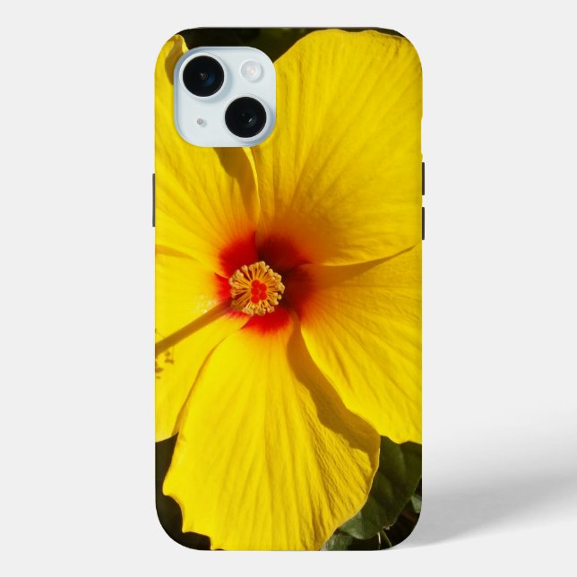 Coques Case-Mate iPhone Fleur d'Hibiscus jaune (Verso)