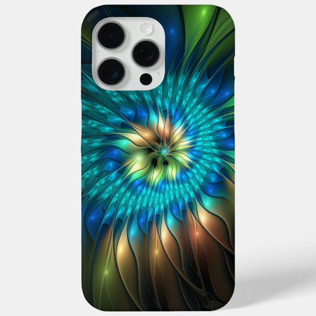 Coques Case-Mate iPhone Fleur d'Imaginaire lumineux, Fractale Abstraite co (Verso)