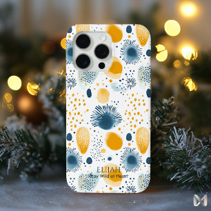 Coque Case-Mate iPhone Fleur d'océan abstrait - Mer en bleu marine et mou