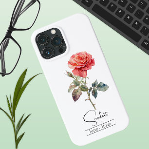 Case-Mate iPhone Case Fleur du mois de naissance Juin Rose