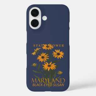 Coque Pour iPhone 16 Fleur du territoire du Maryland La Susan aux yeux 
