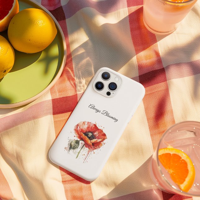 Coques Case-Mate iPhone Fleur écarlate, personnalisé (Créateur téléchargé)