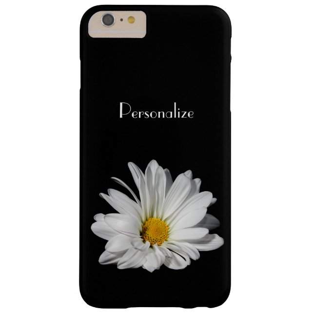 Coques Case-Mate iPhone Fleur élégante de marguerite blanche avec le nom (Dos)