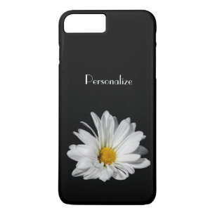 Coque iPhone 8 Plus/7 Plus Fleur élégante de marguerite blanche avec le nom