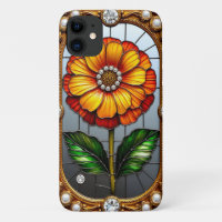 Fleur en verre coloré