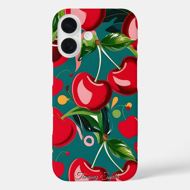 Coques Case-Mate iPhone Fleur et cerise brillante (Verso)