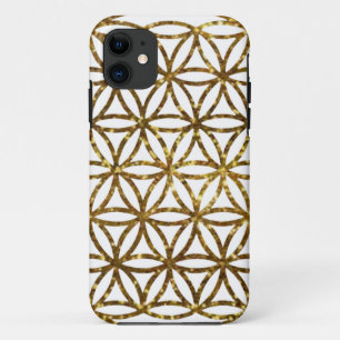 Case-Mate iPhone Case Fleur étincelante dorée de vie