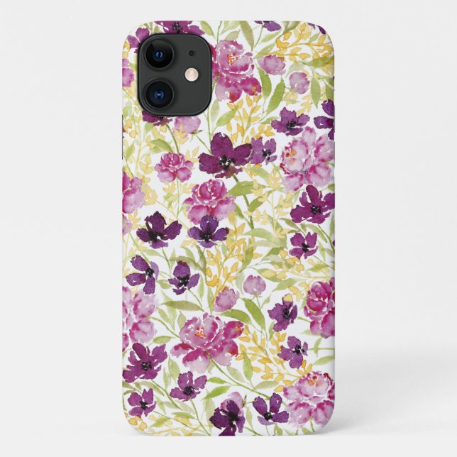 Coques Case-Mate iPhone Fleur fleur sauvage mignonne pivoine violette (Dos)
