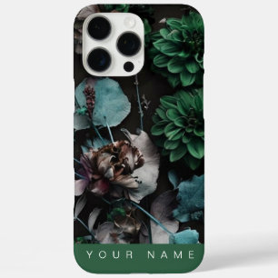 Coque iPhone 16 Pro Max Fleur foncée Vert foncé
