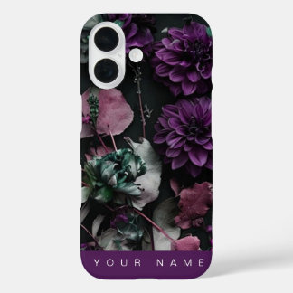 Coque Pour iPhone 16 Fleur foncée violette