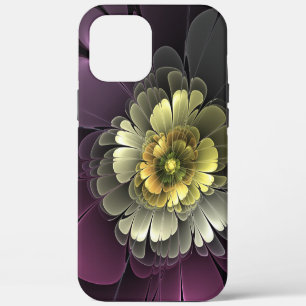 Case-Mate iPhone Case Fleur fractale grise abstraite moderne pourpre Kak