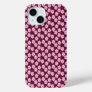 Coque Case-Mate iPhone Fleur Frangipani rose Motif sans couture
